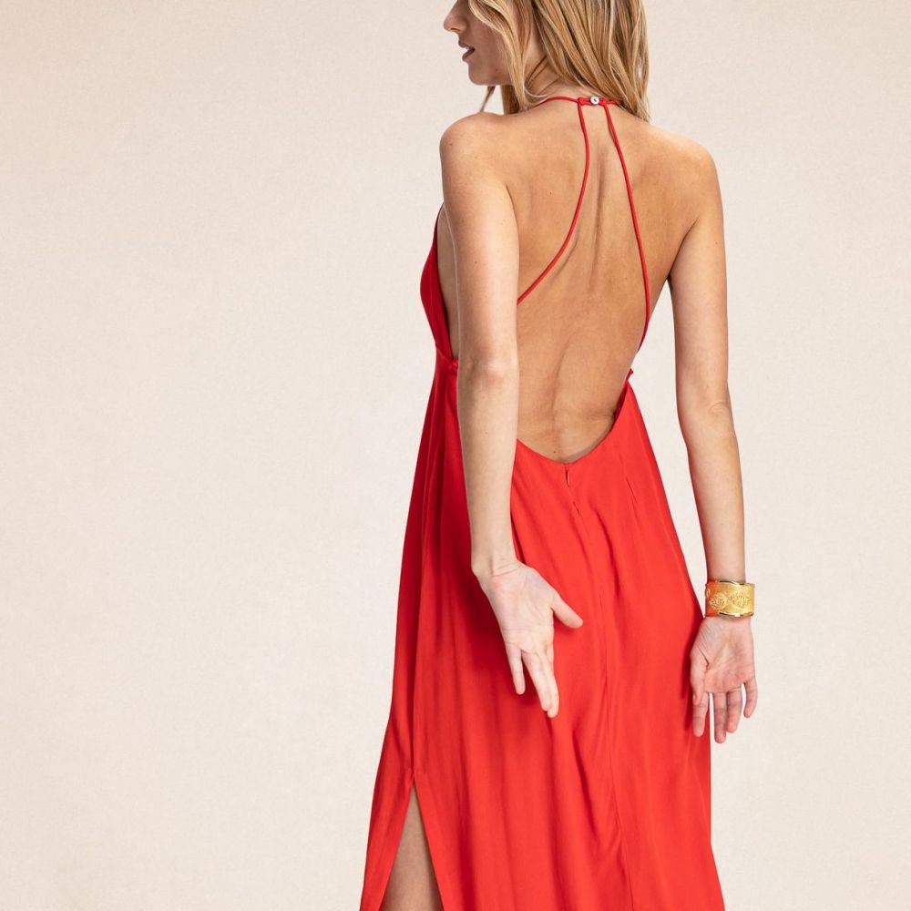 KARMA KOMA Robe Longue Ariel Orange Parrot by Katie Nat Coiffure