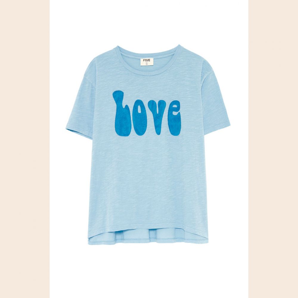 FIVE t-shirt Love blue – Image 2