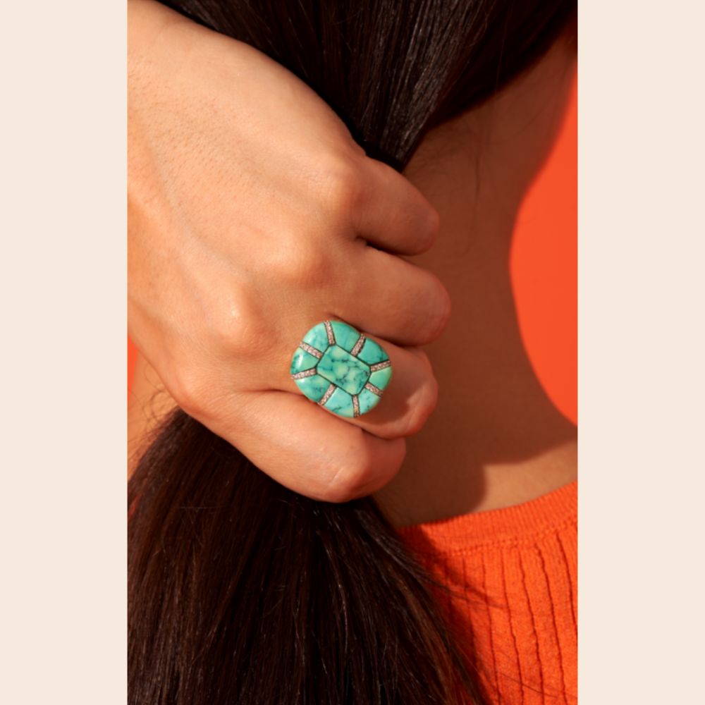 BE MAAD Bague Reem Turquoise – Image 2