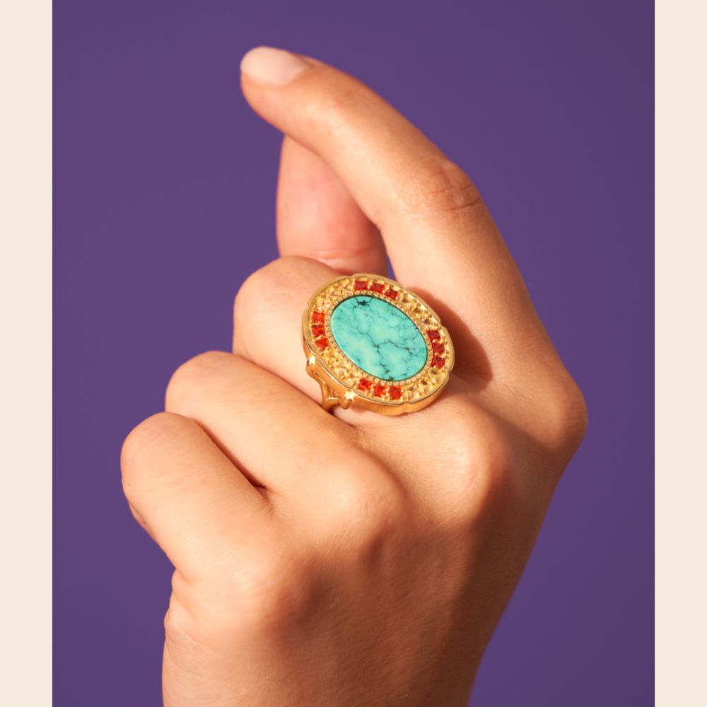 BE MAAD Bague Hera Turquoise – Image 2