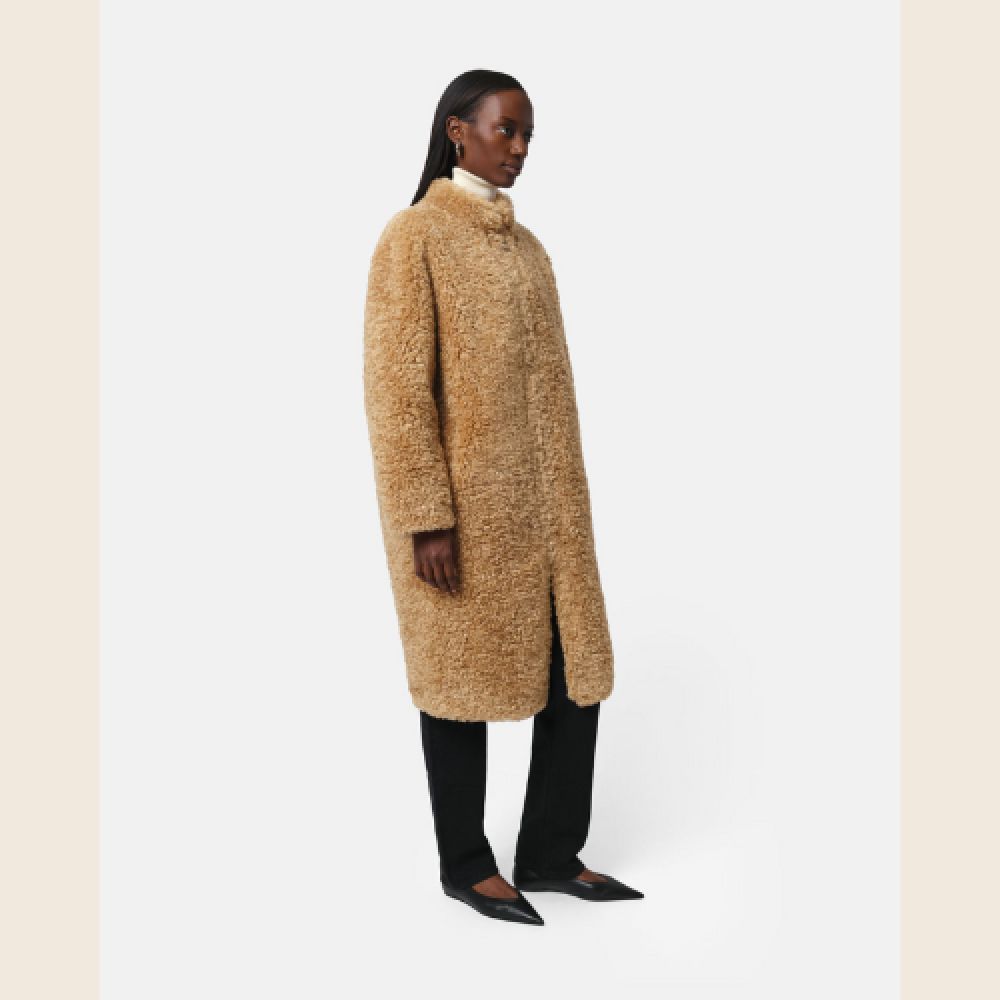 APPARIS Manteau Jude Bouclette Camel – Image 2