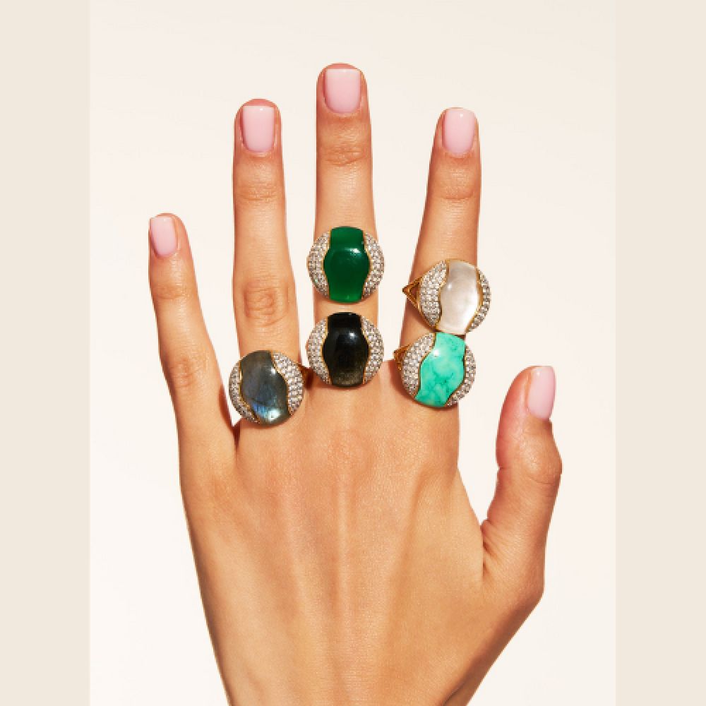 BE MAAD H25 Bague Vertige Obsidienne Dorée – Image 4