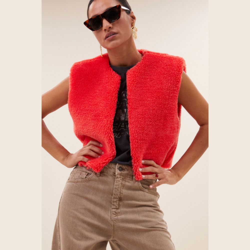 BY BAR H25 Gilet Wolly Rouge – Image 4