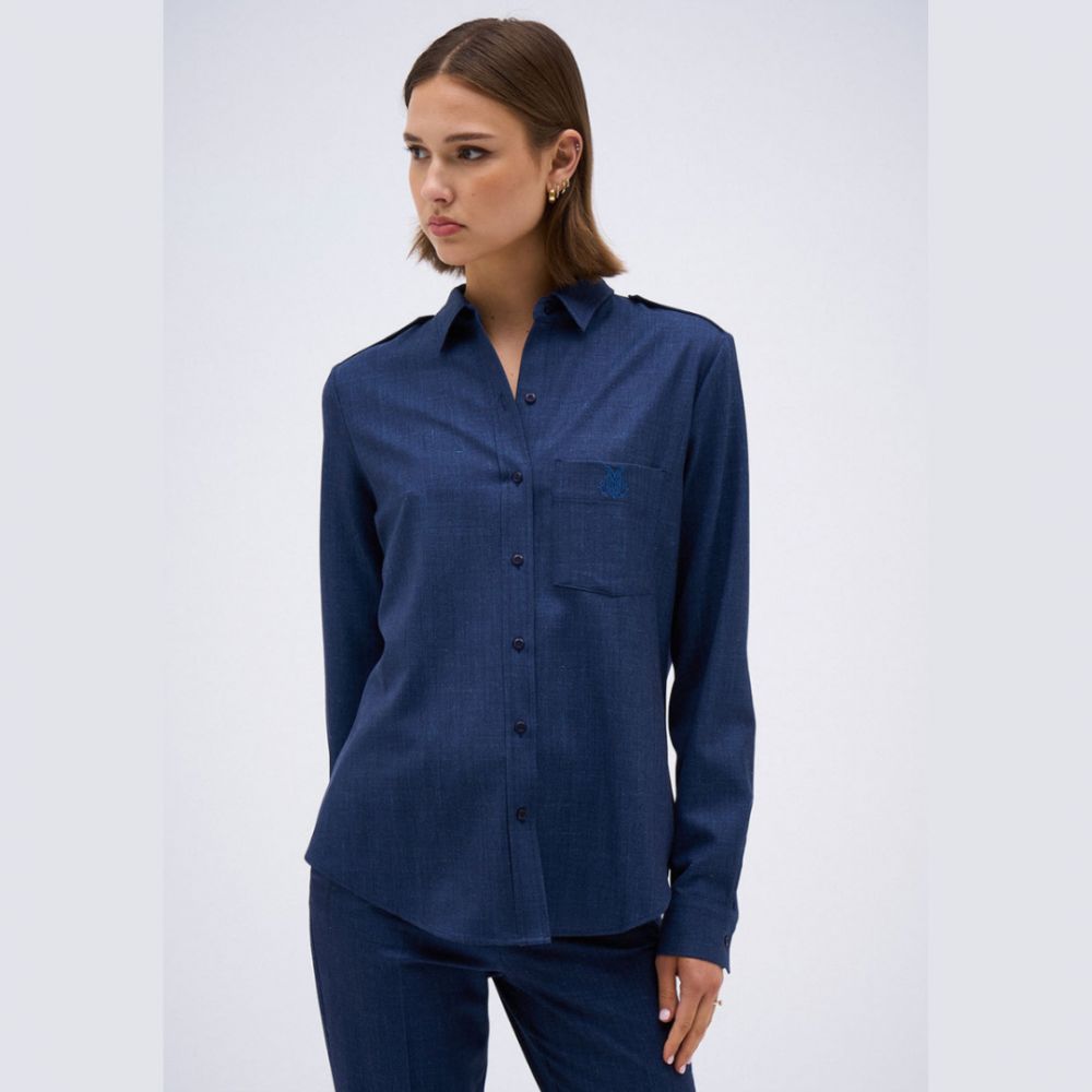 DMN Chemise Romane Bleu – Image 3