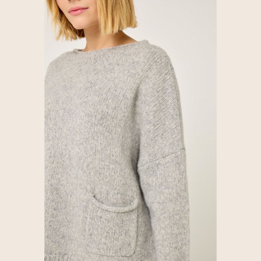 FIVE PULL GRIS GROSSE MAILLE – Image 3