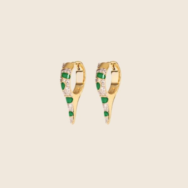BE MAAD H25 Boucles d'oreilles Ranee Vert