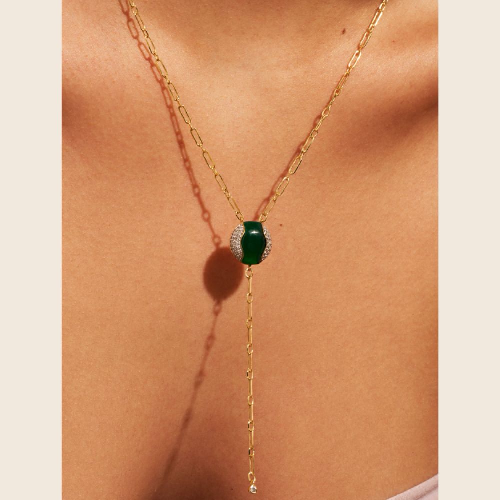 BE MAAD H25 Collier Vertige Onyx vert – Image 2