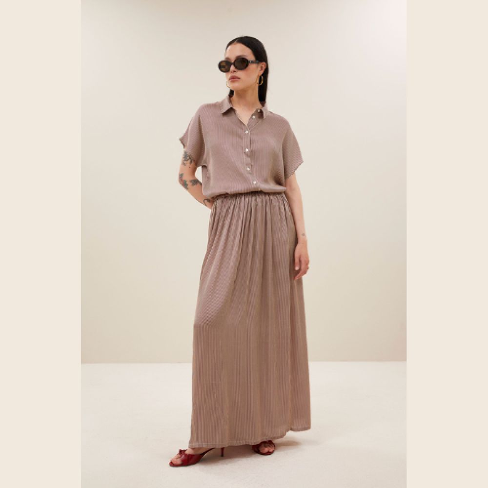 BY-BAR E26 Blouse Viscose Karly 1327 Wine Stripe – Image 2