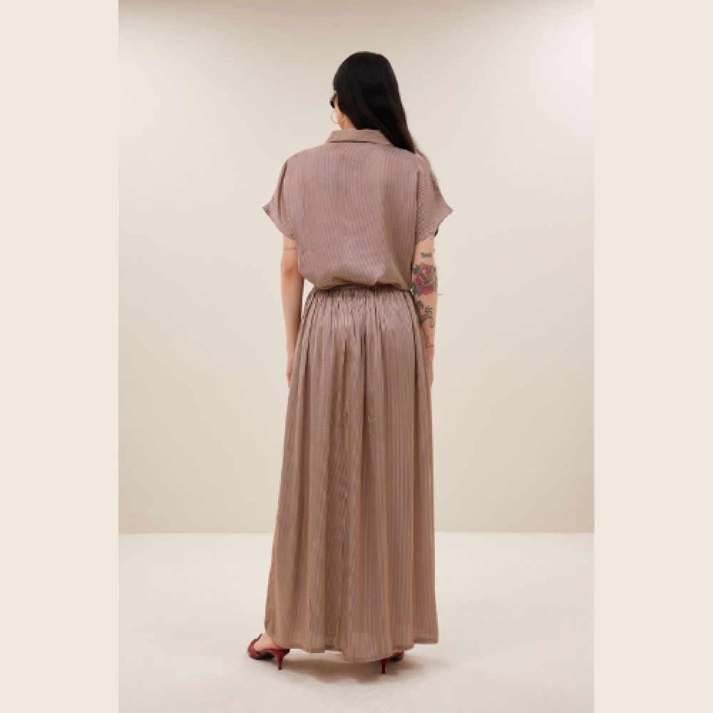 BY-BAR E26 Blouse Viscose Karly 1327 Wine Stripe – Image 4