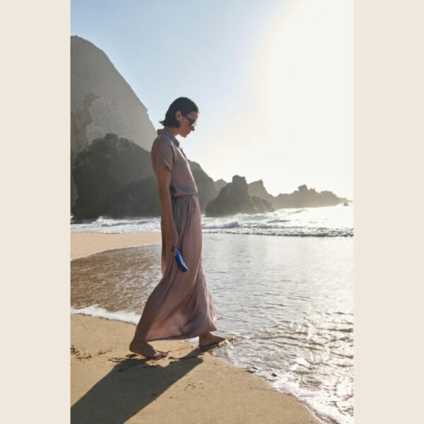 BY-BAR E26 Jupe Reva Viscose Stripe 1327 Wine