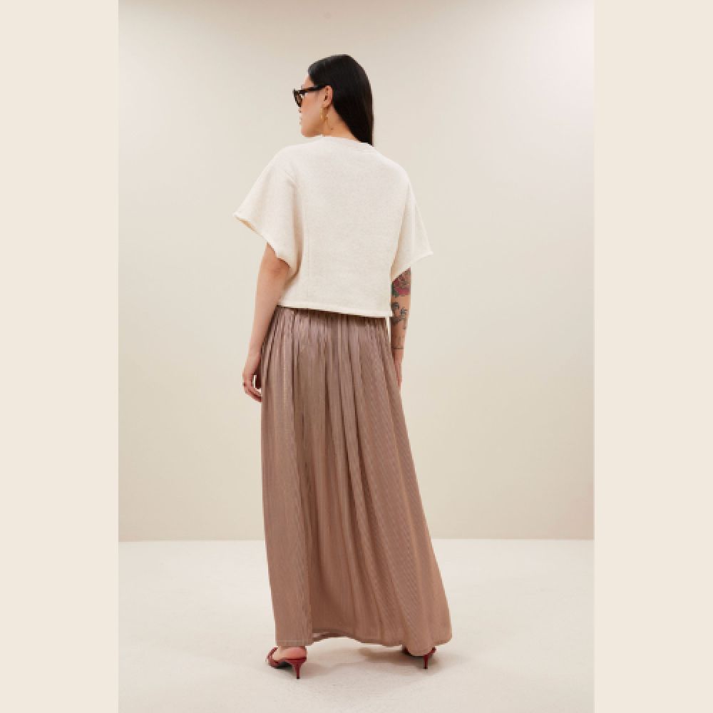 BY-BAR E26 Jupe Reva Viscose Stripe 1327 Wine – Image 3