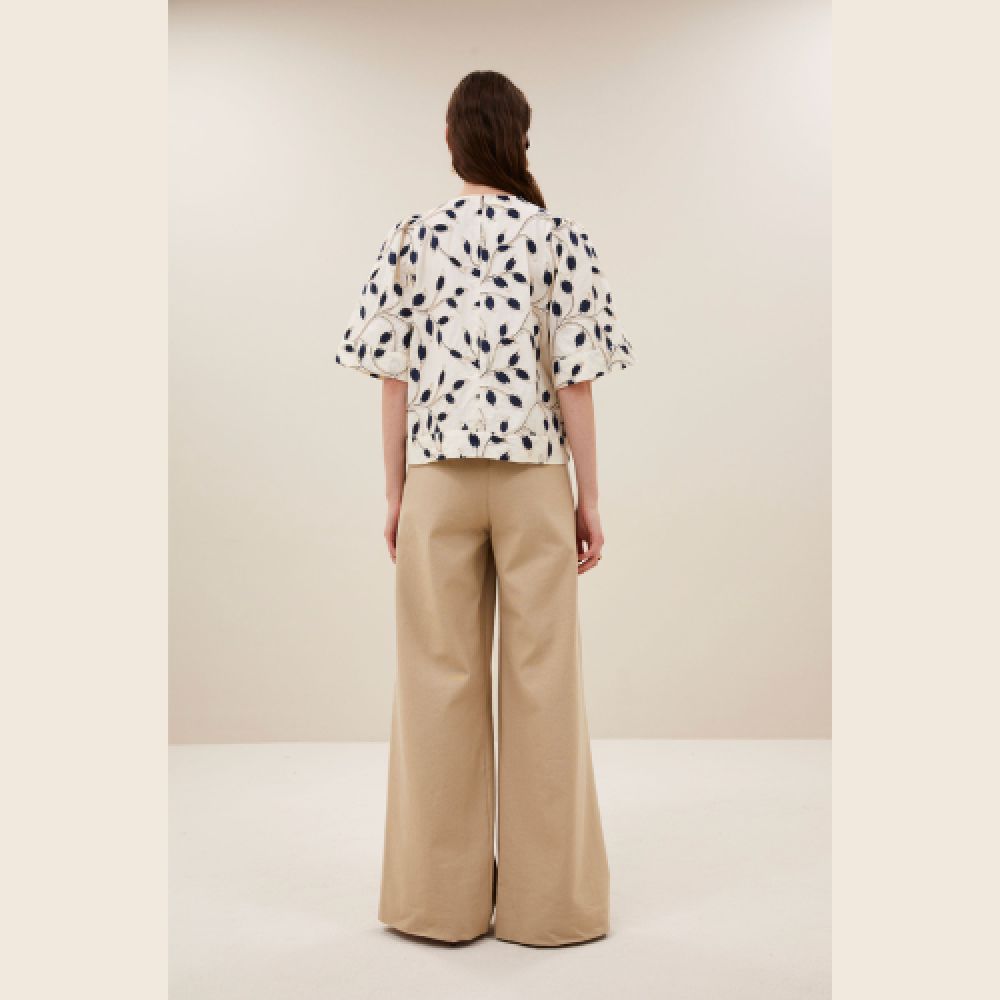 BY-BAR E26 Pantalon Benji Canvas Dark Sand – Image 3