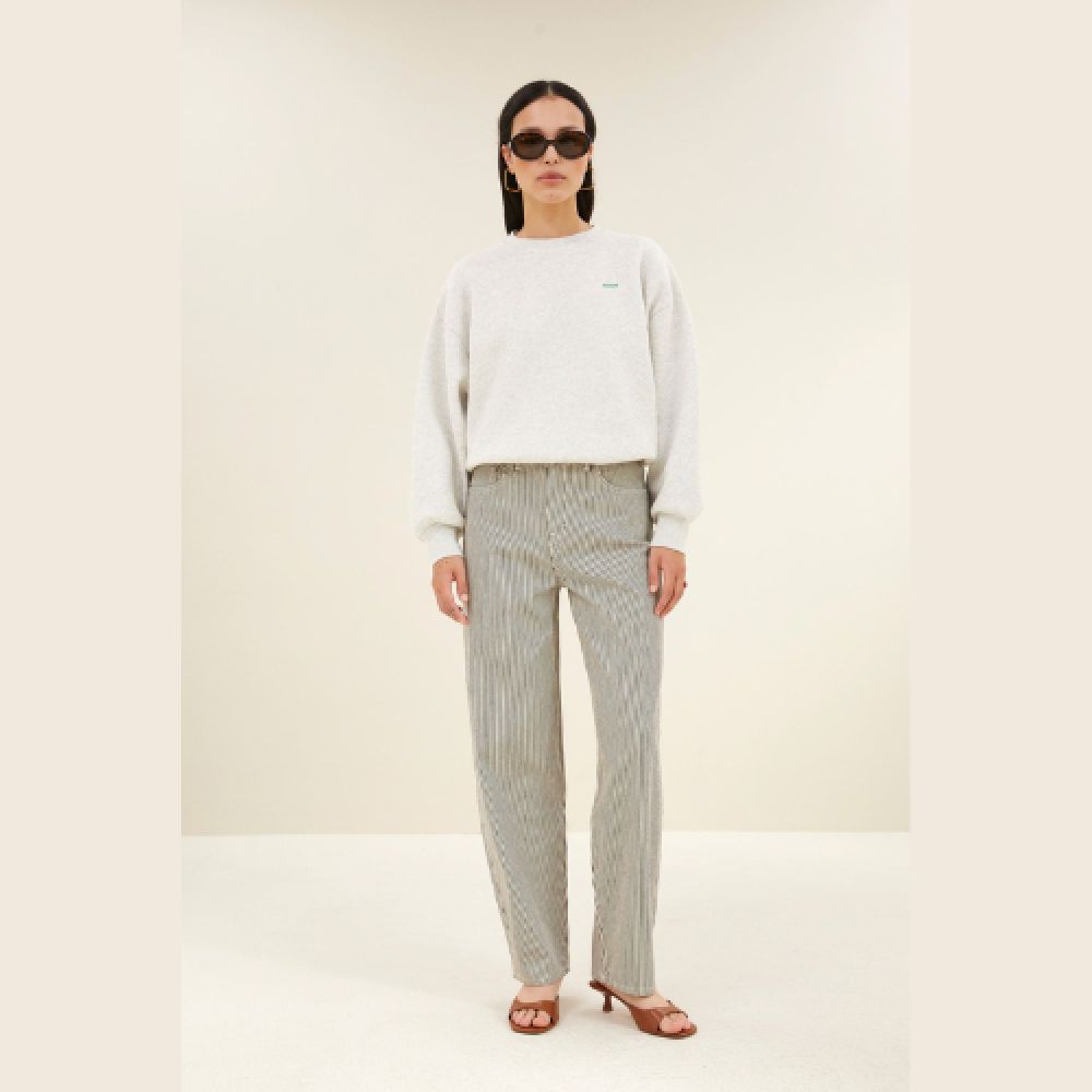 BY-BAR E26 Pullover Bibi Clover 815 Light Grey Melee – Image 2