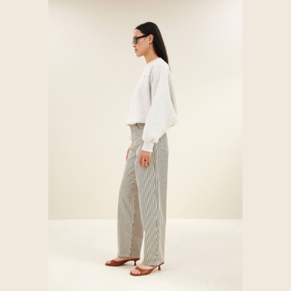 BY-BAR E26 Pullover Bibi Clover 815 Light Grey Melee – Image 3