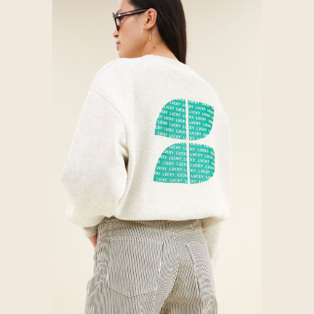 BY-BAR E26 Pullover Bibi Clover 815 Light Grey Melee – Image 4