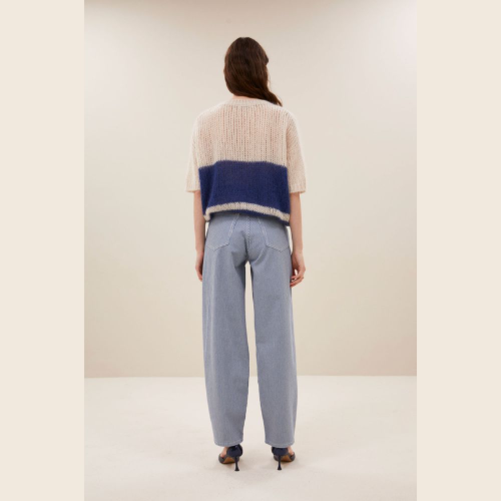 BY-BAR E26 Pullover Nino Vintage Navy – Image 3