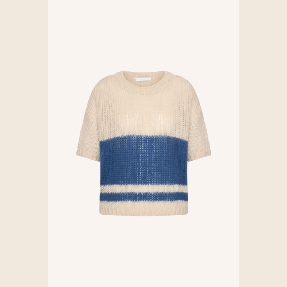 BY-BAR E26 Pullover Nino Vintage Navy – Image 4