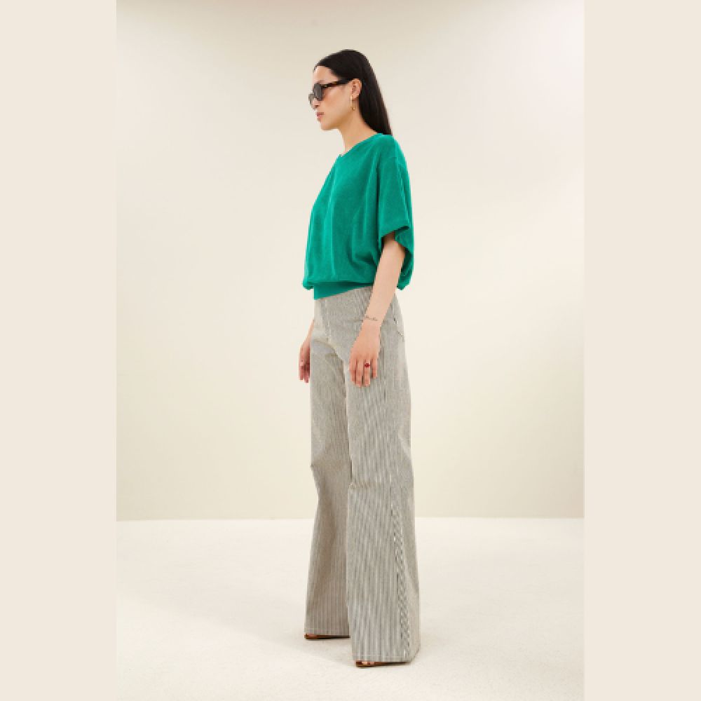 BY-BAR E26 Top Nuki Slub 856 Green Lake – Image 3