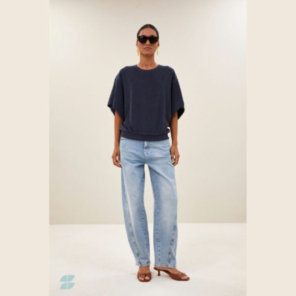 BY-BAR E26 Top Nuki Slub 856 Midnight