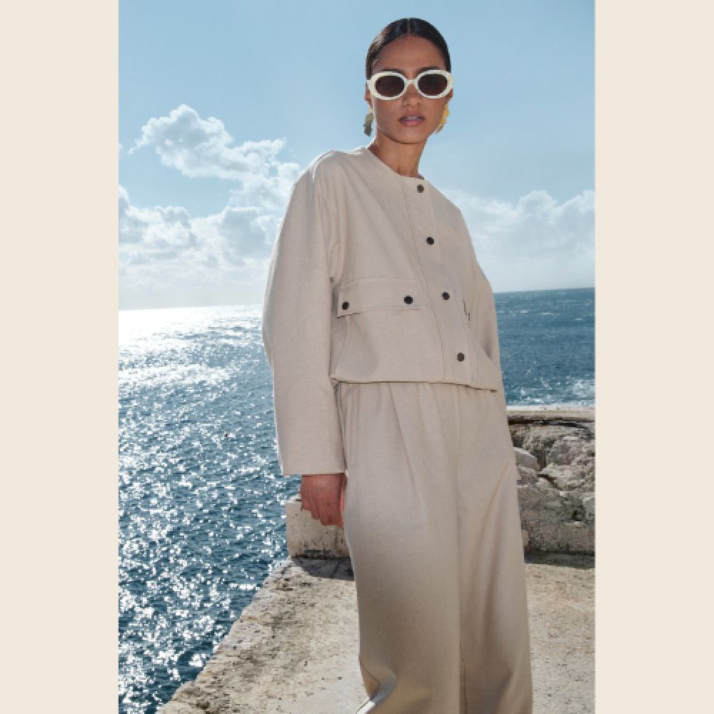 BY-BAR E26 Veste Maggie Canvas Dark Sand