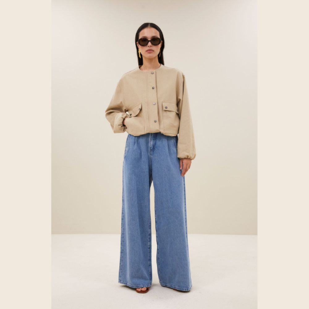 BY-BAR E26 Veste Maggie Canvas Dark Sand – Image 2