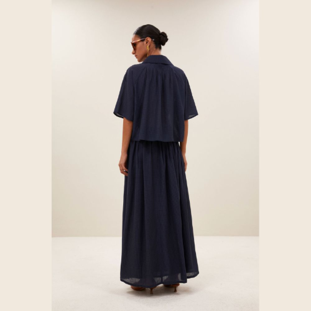 BY-BAR S26 Blouse 1603 Navy Blue – Image 4