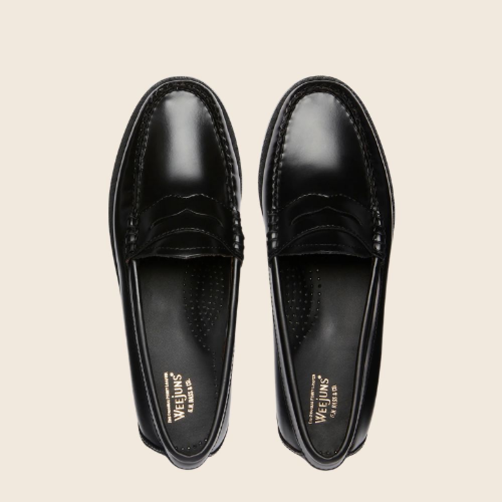 G.H.BASS H25 Mocassins Penny Black – Image 2