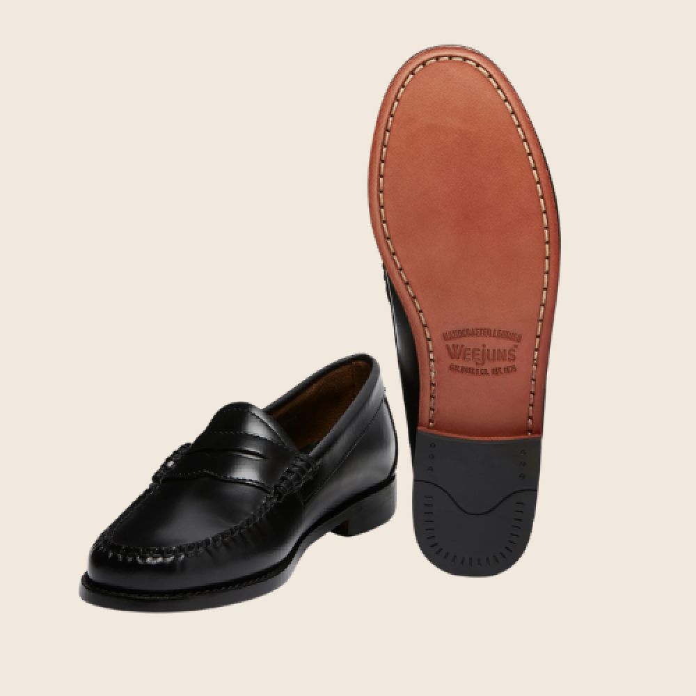 G.H.BASS H25 Mocassins Penny Black – Image 3