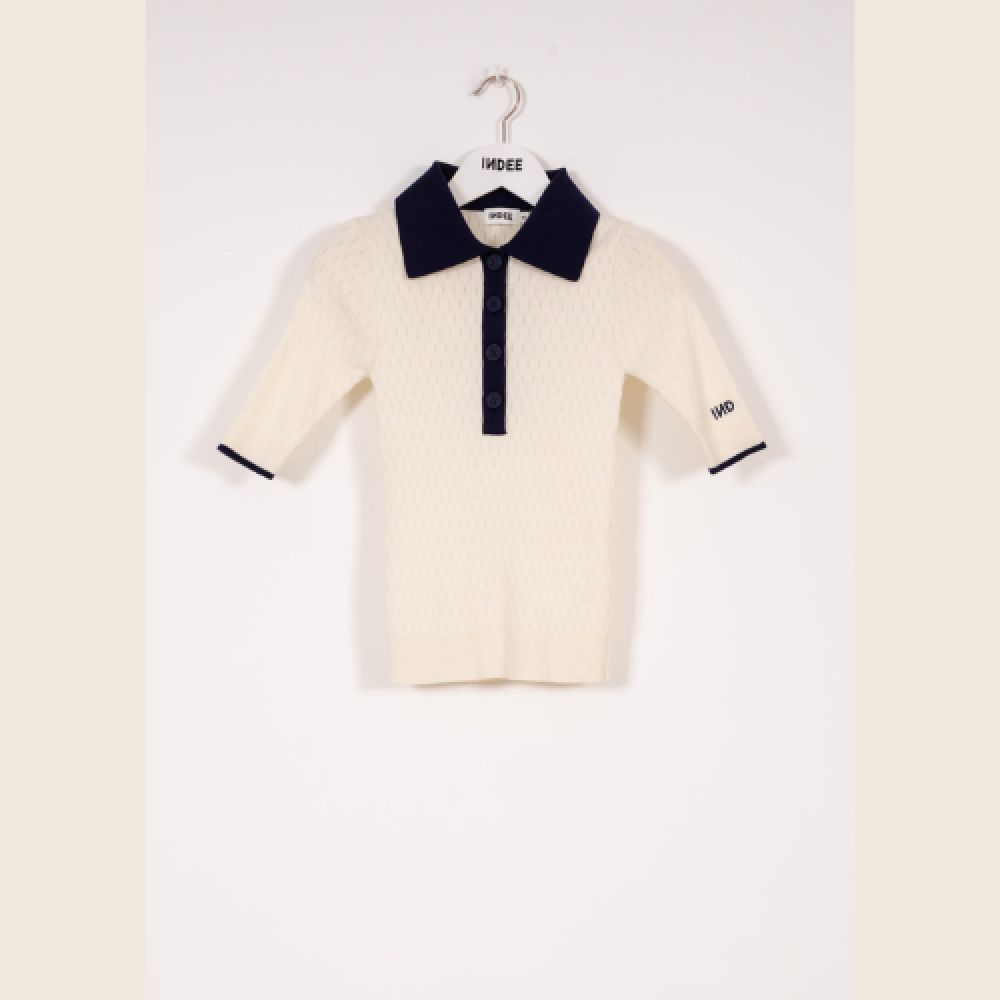 INDEE S26 Pull Polo Blanc Cassé – Image 3