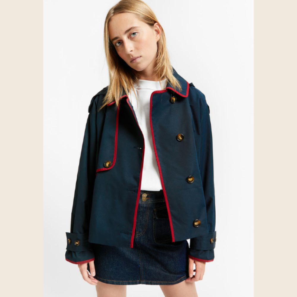 INDEE S26 Trench Court à Capuche Marine – Image 2