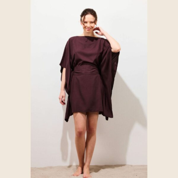 KARMA KOMA E26 Kimono Short Dress Cacao Dream