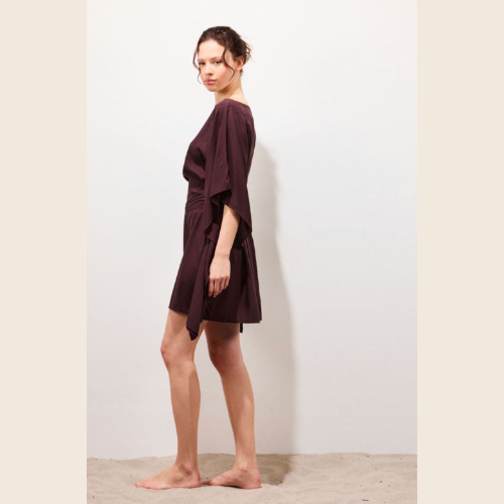 KARMA KOMA E26 Kimono Short Dress Cacao Dream – Image 2