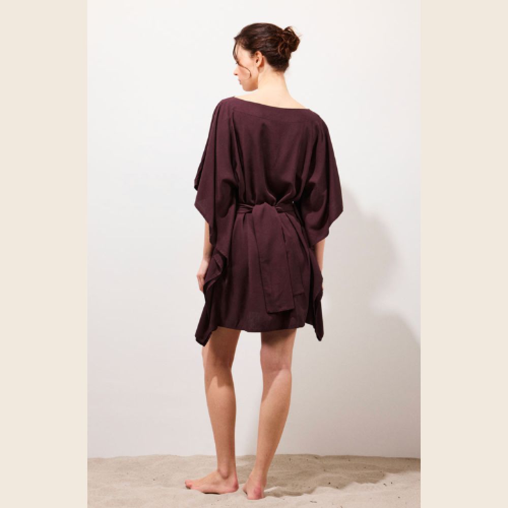 KARMA KOMA E26 Kimono Short Dress Cacao Dream – Image 3