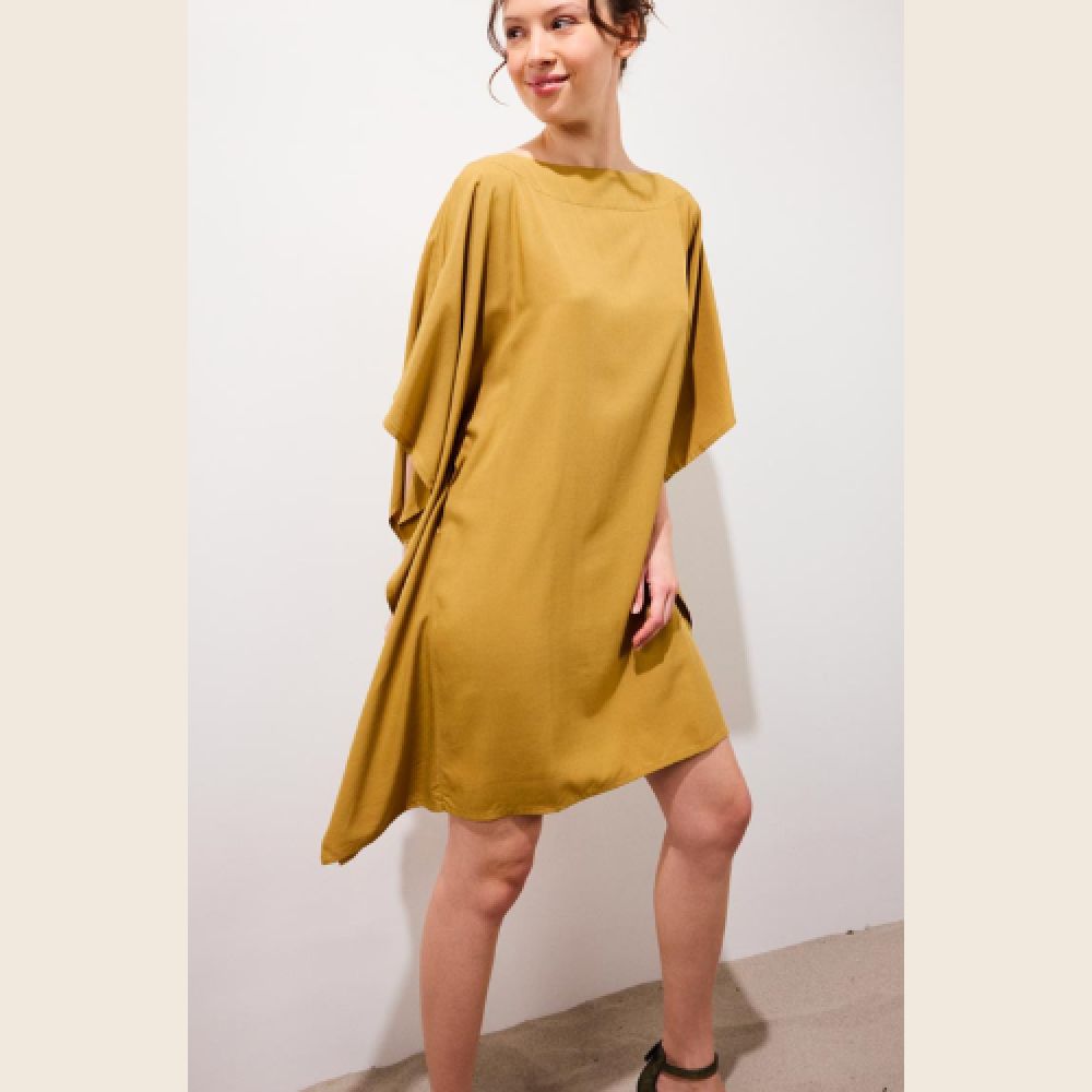 KARMA KOMA E26 Kimono Short Dress Rhum – Image 4