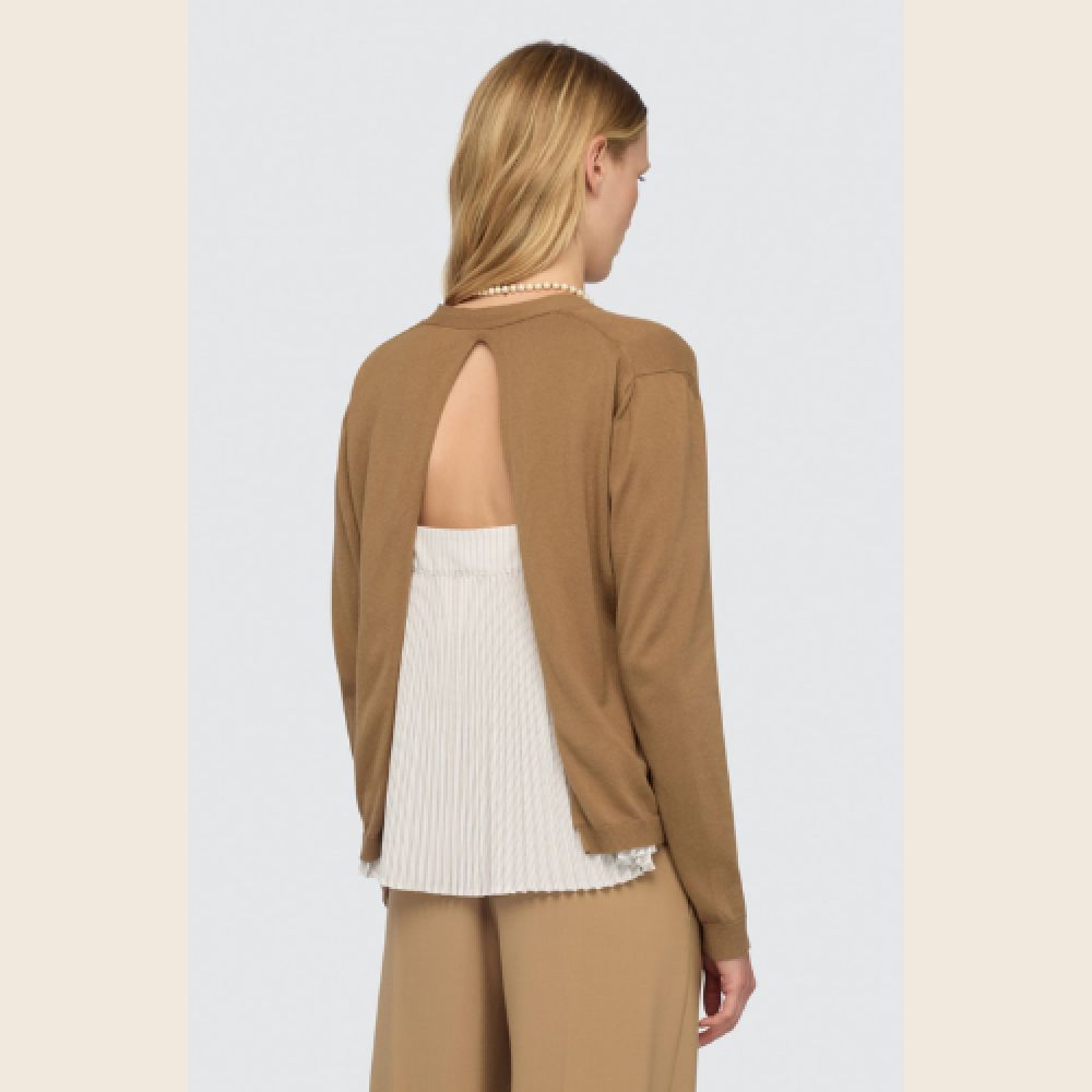 SEMICOUTURE E26 Cardigan Juta-Cot Rigato – Image 2
