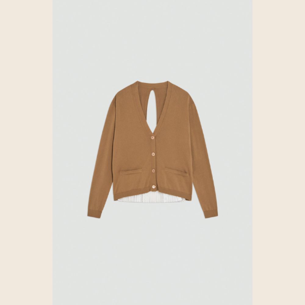 SEMICOUTURE E26 Cardigan Juta-Cot Rigato – Image 3