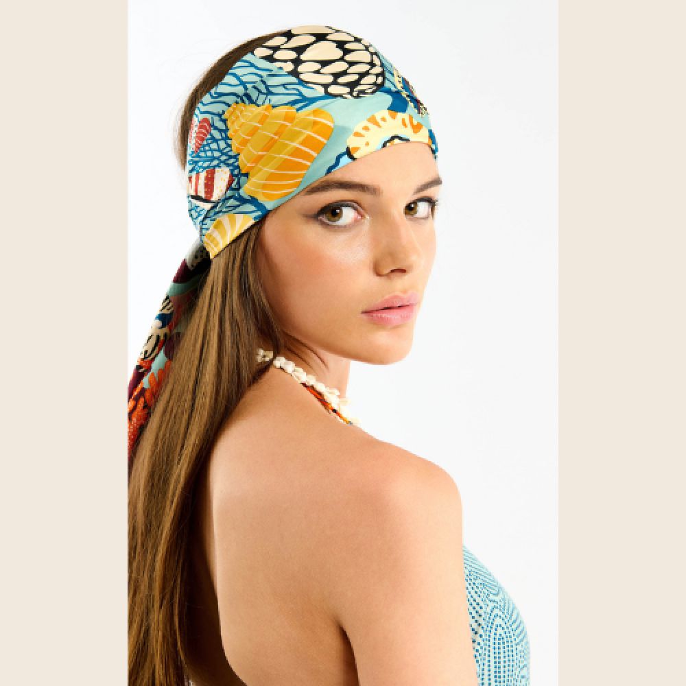 WILD E26 Foulard Coral Mini Bleu – Image 2