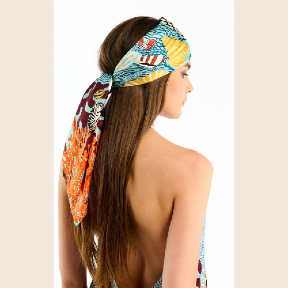 WILD E26 Foulard Coral Mini Bleu – Image 3