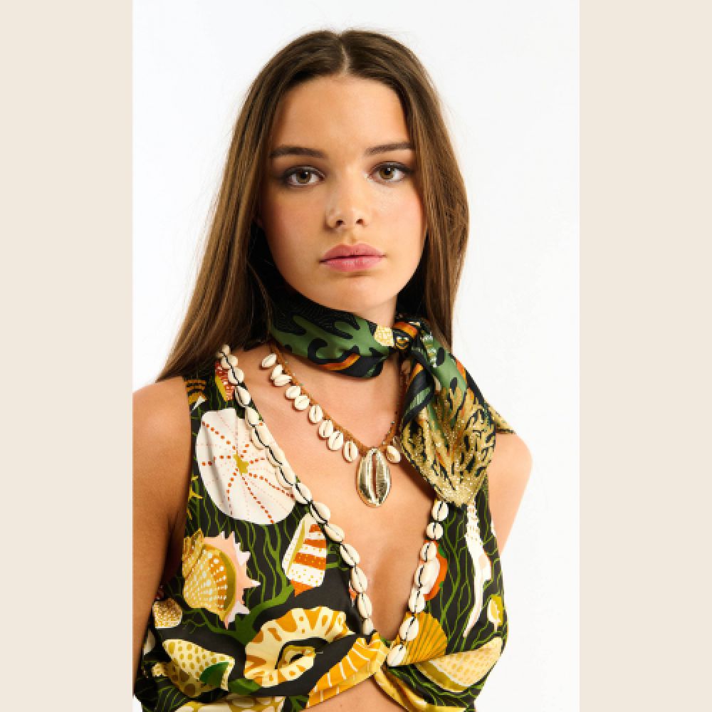 WILD E26 Foulard Coral Mini Noir – Image 2