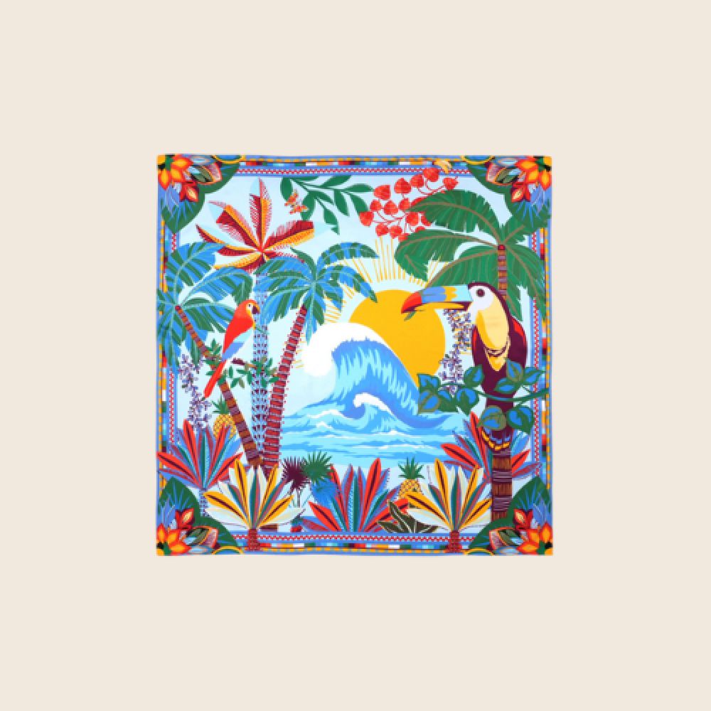 WILD E26 Foulard Hawai Med Bleu – Image 3