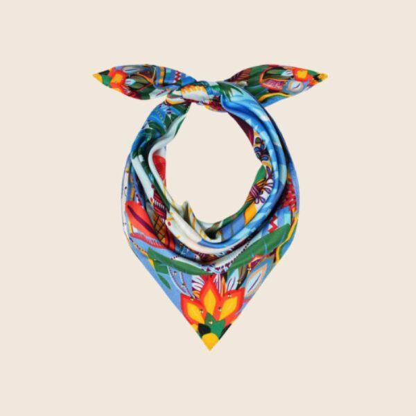 WILD E26 Foulard Hawai Mini Bleu