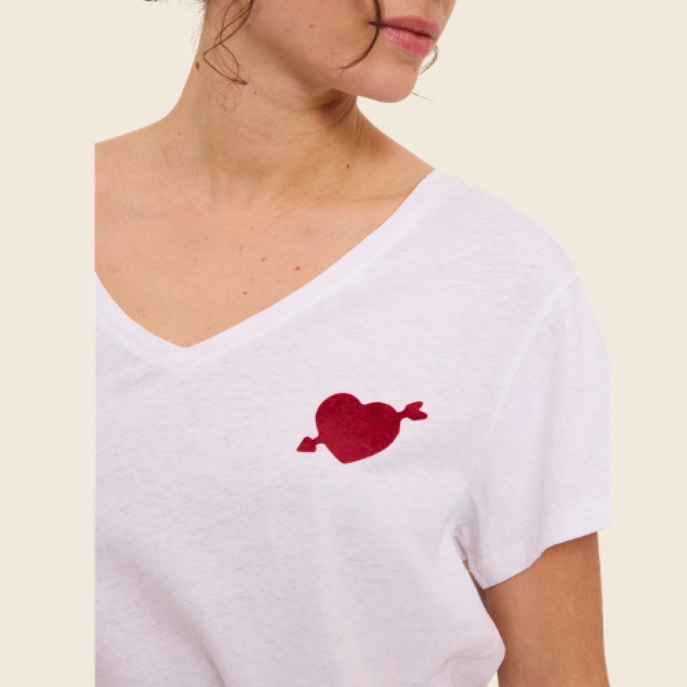 FIVE E26 T-shirt Cœur White – Image 3