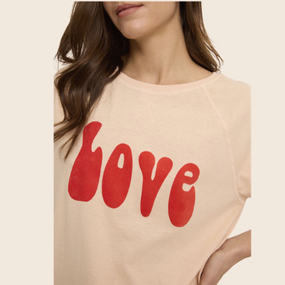FIVE E26 T-shirt Love Peach – Image 4