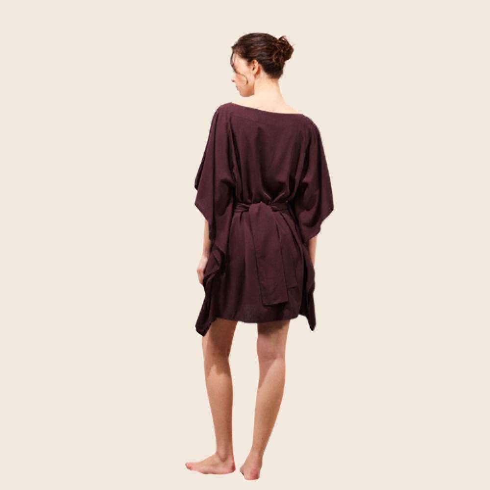 KARMA KOMA E26 Kimono Short Dress Cacao Dream – Image 4