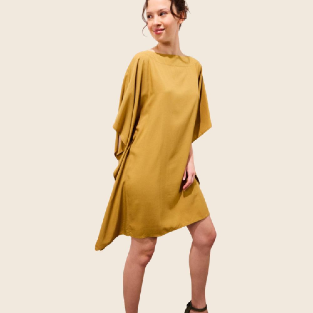 KARMA KOMA E26 Kimono Short Dress Rhum – Image 2