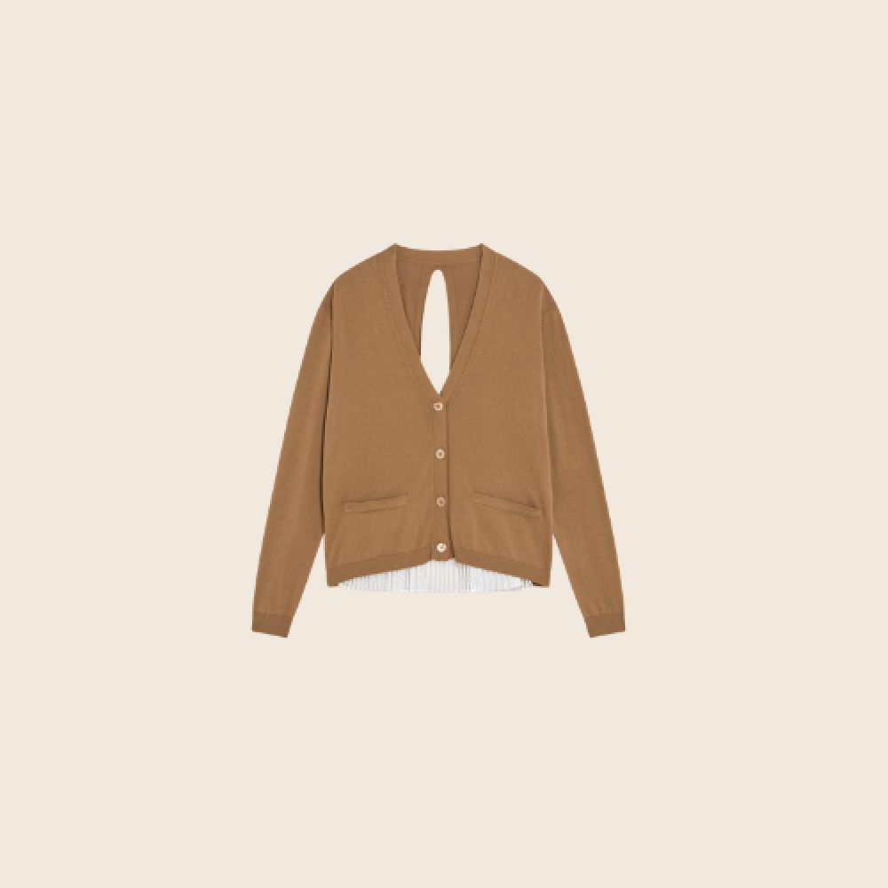 SEMICOUTURE E26 Cardigan Juta-Cot Rigato – Image 2