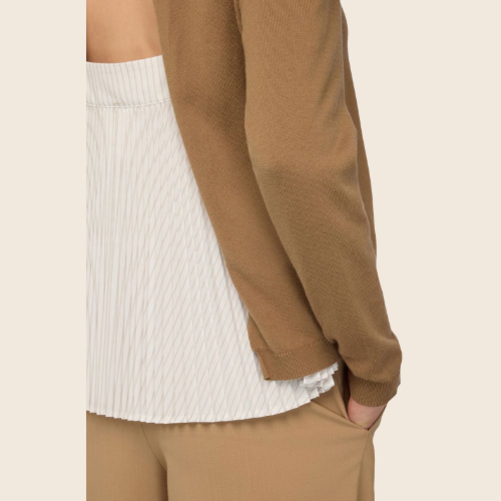 SEMICOUTURE E26 Cardigan Juta-Cot Rigato – Image 4