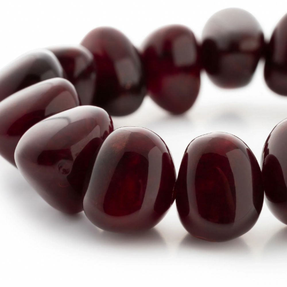 VANESSA BARONI Bracelet Stone Flex Bordeaux Marble – Image 3